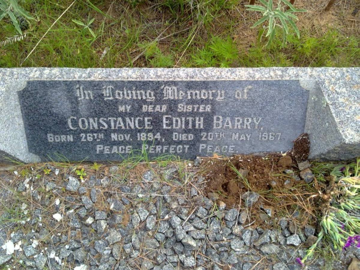 BARRY Constance Edith 1894-1967