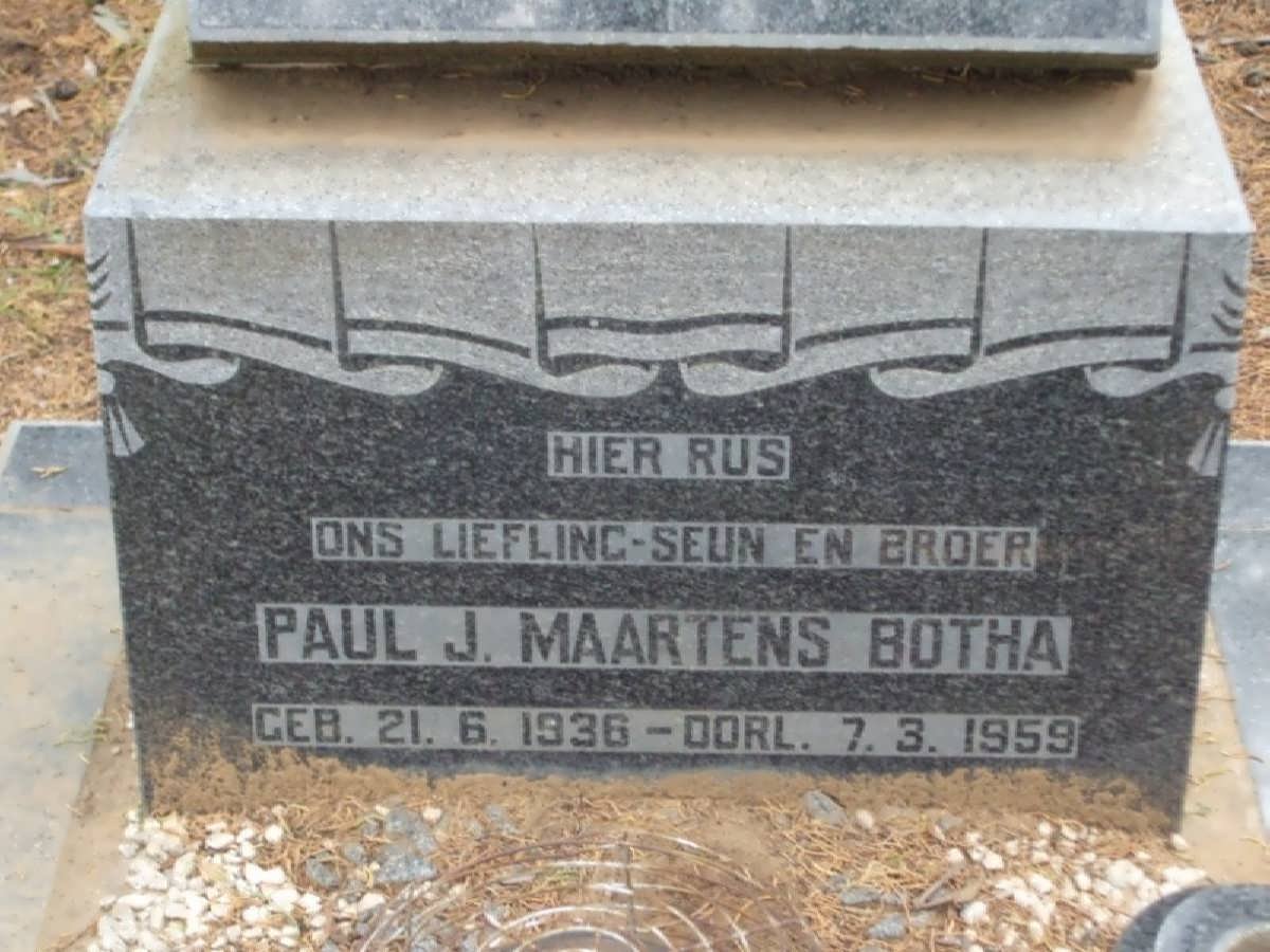 BOTHA Paul J. Maartens 1936-1959