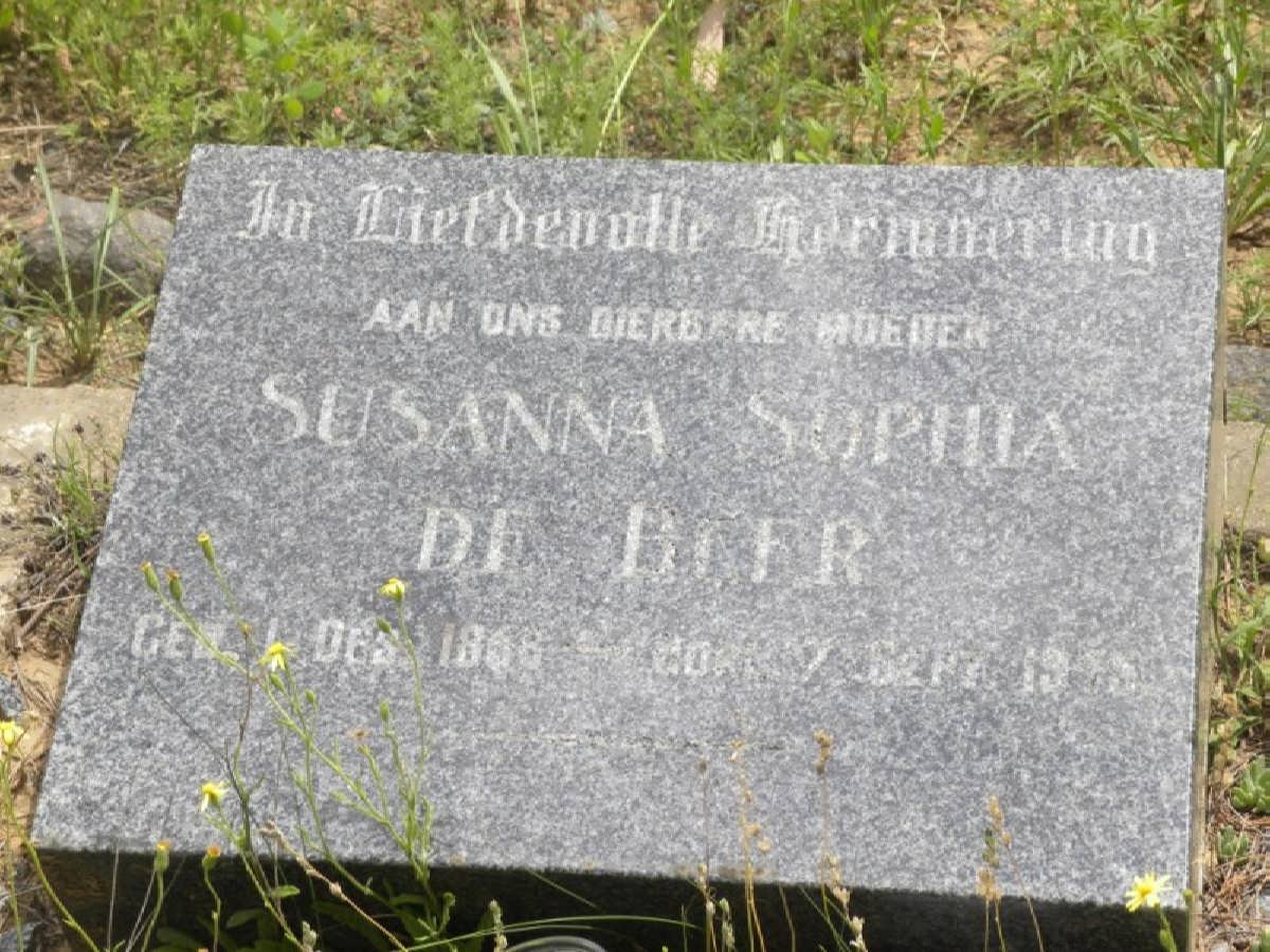 BEER Susanna Sophia, de 1868-1955