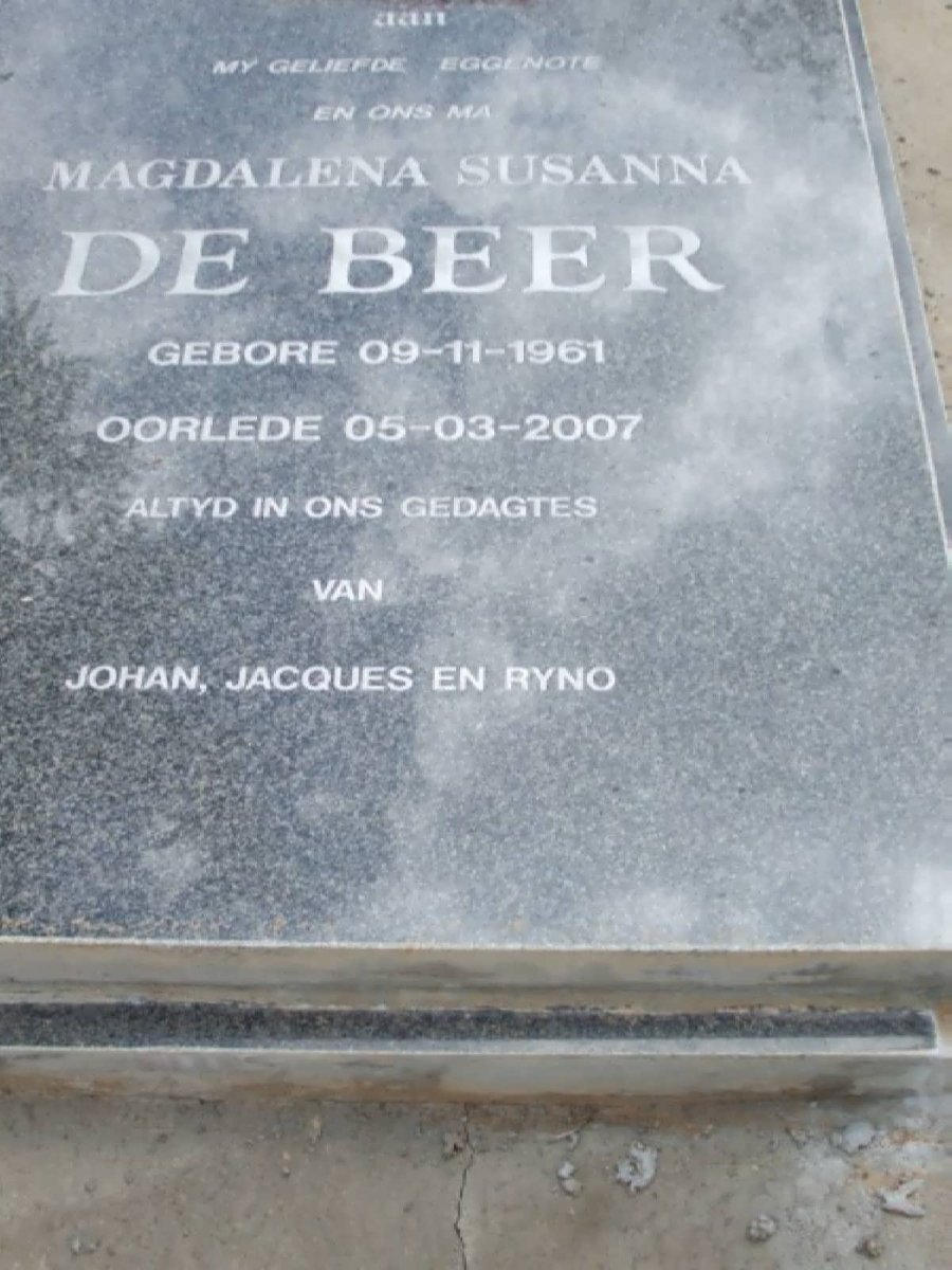 BEER Magdalena Susanna, de 1961-2007