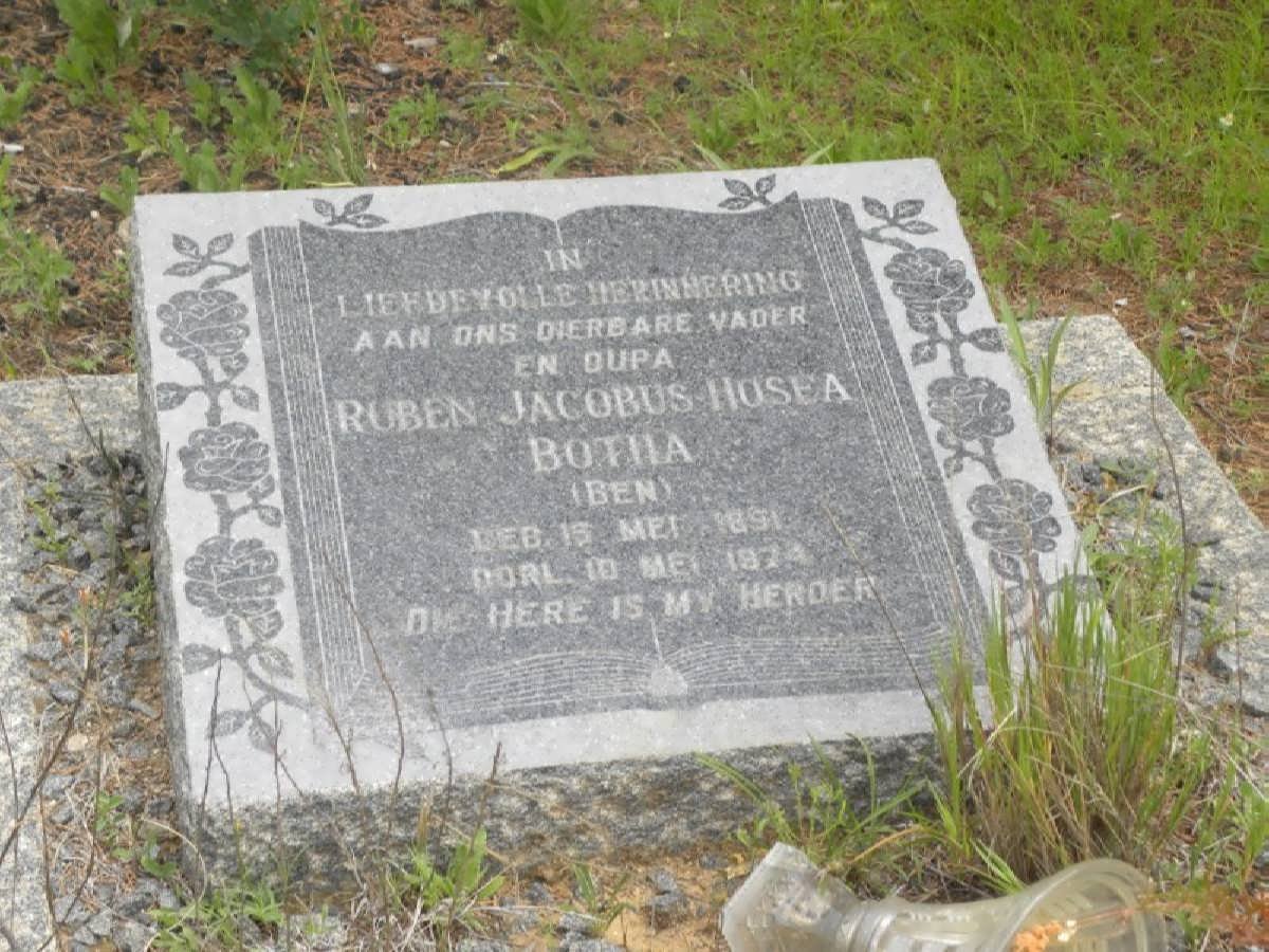 BOTHA Ruben Jacobus Hosea 1891-1974