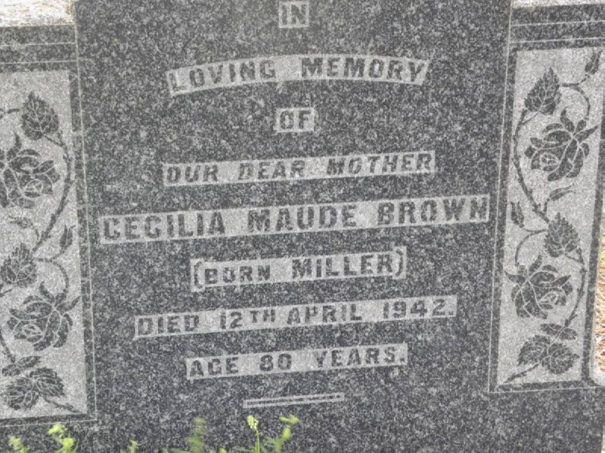 BROWN Cecilia Maude nee MILLER -1942
