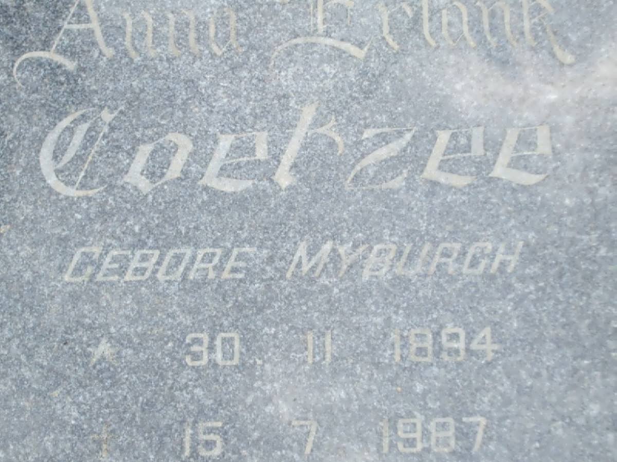 COETZEE Anna Letitia nee MYBURGH 1894-1987