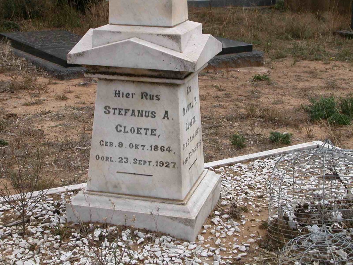 CLOETE Stefanus A. 1864-1927 :: CLOETE Daniel. P. 1902-1926 _1