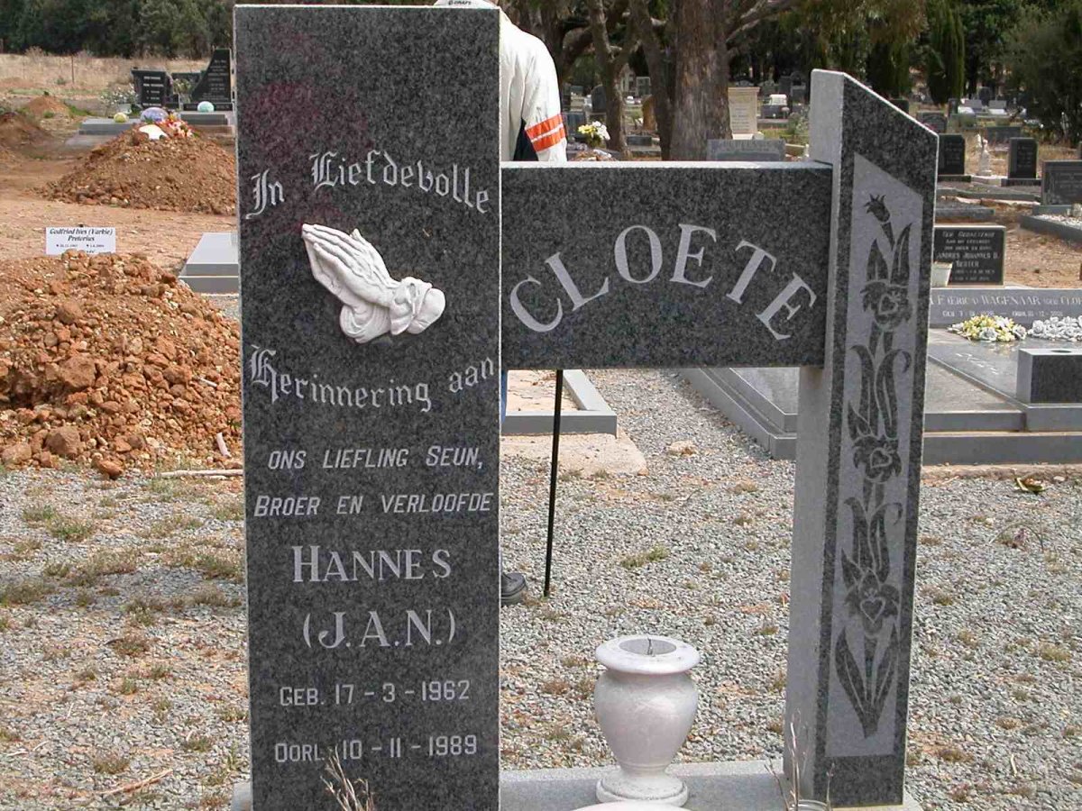 CLOETE J.A.N. 1962-1989
