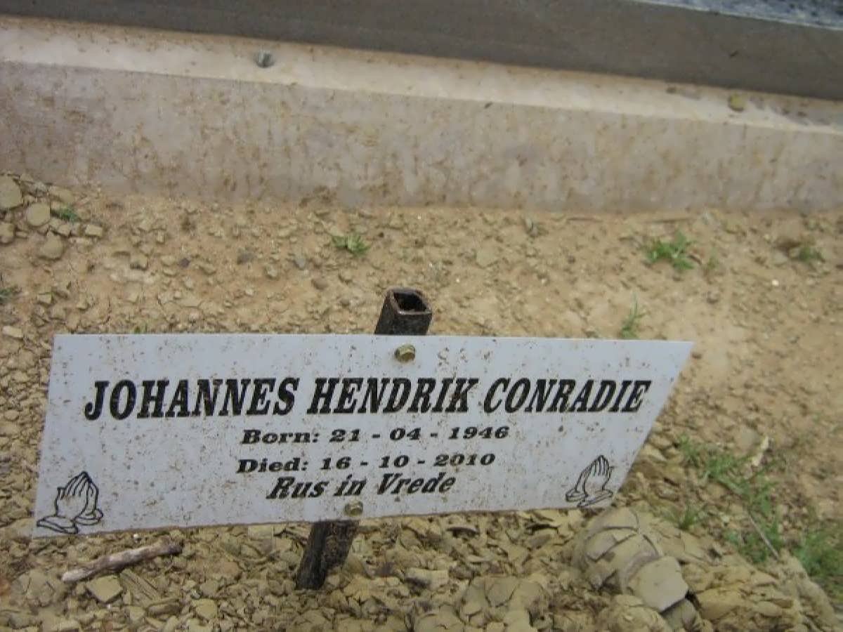 CONRADIE Johannes Hendrik 1946-2010