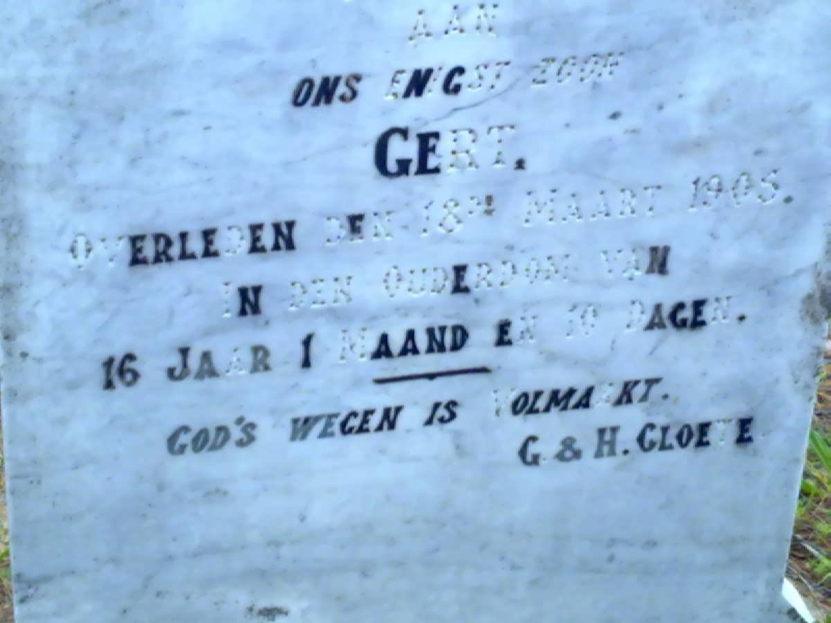 CLOETE Gert -1905