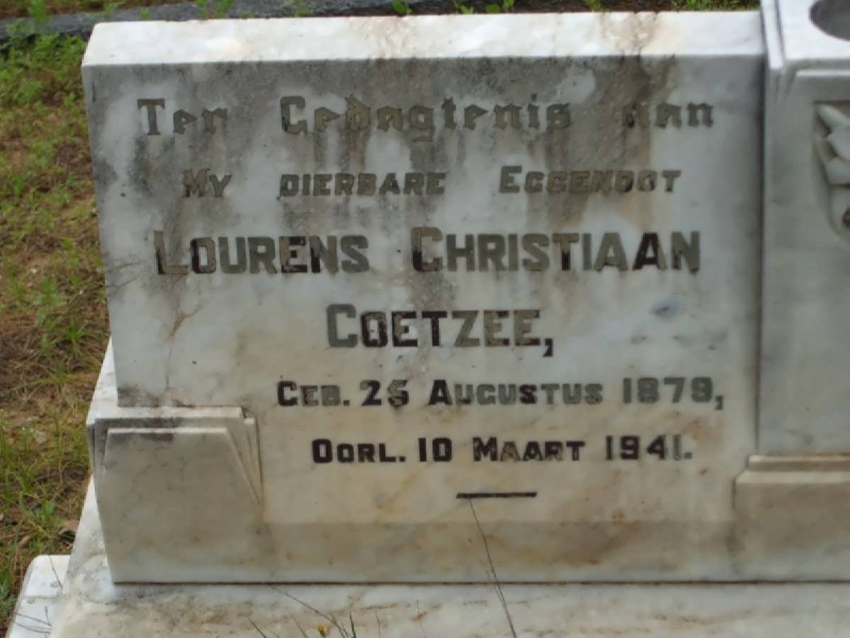 COETZEE Lourens Christiaan 1879-1941