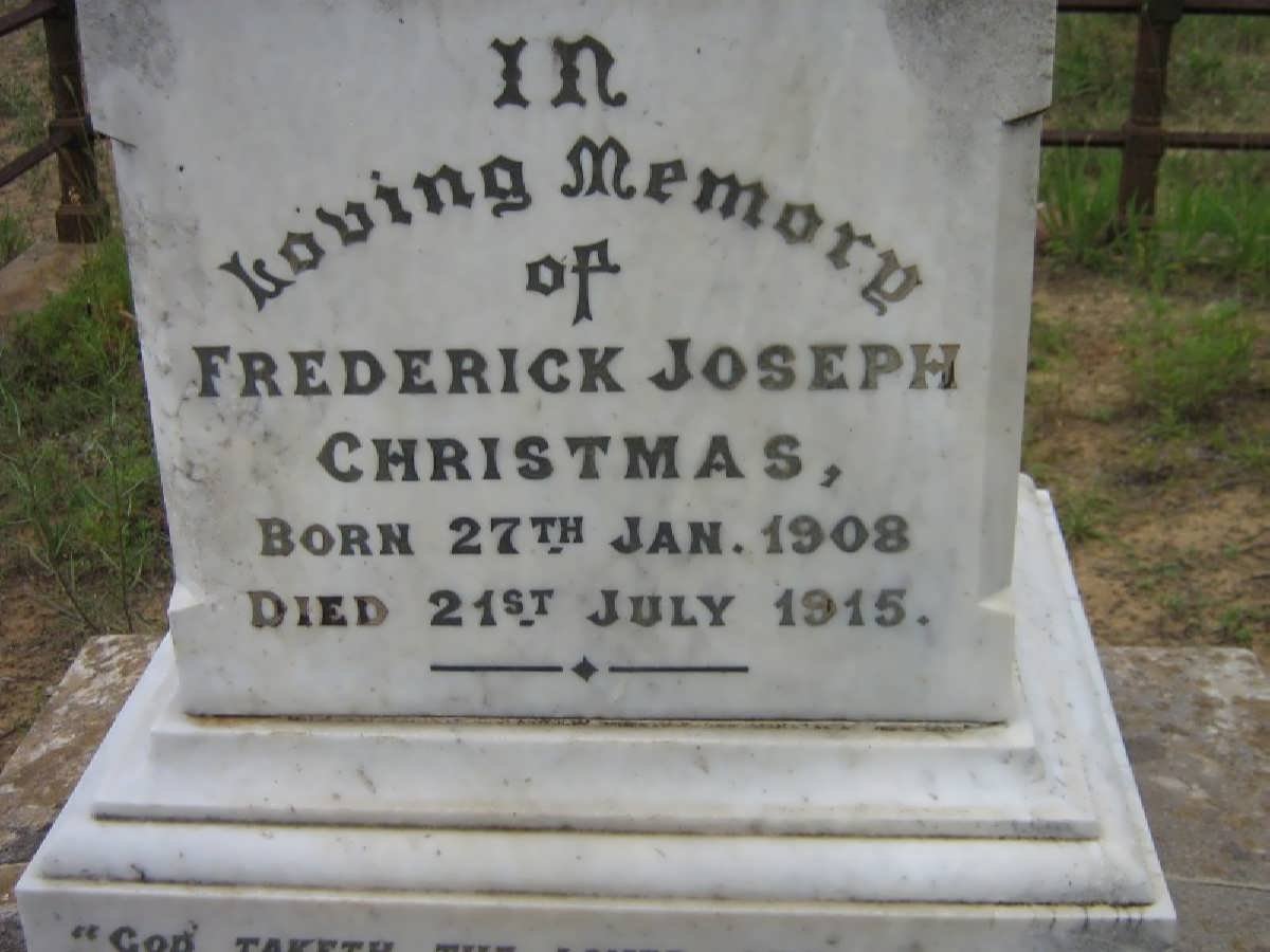 CHRISTMAS Frederick Joseph 1908-1915