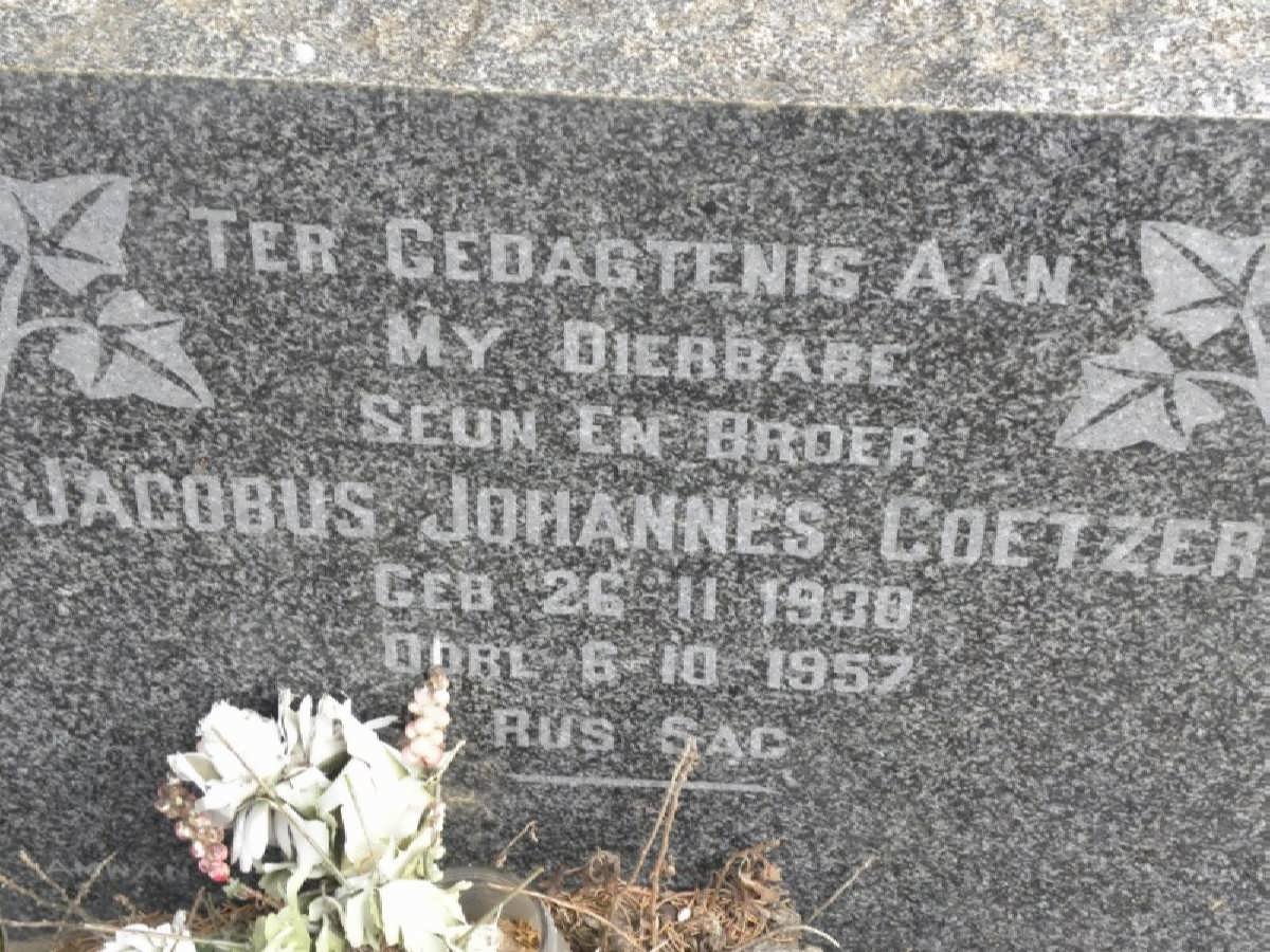 COETZER Jacobus Johannes 1930-1957