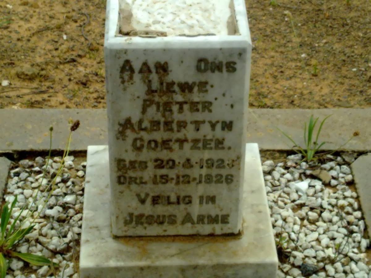 COETZEE Pieter Albertyn 1923-1926