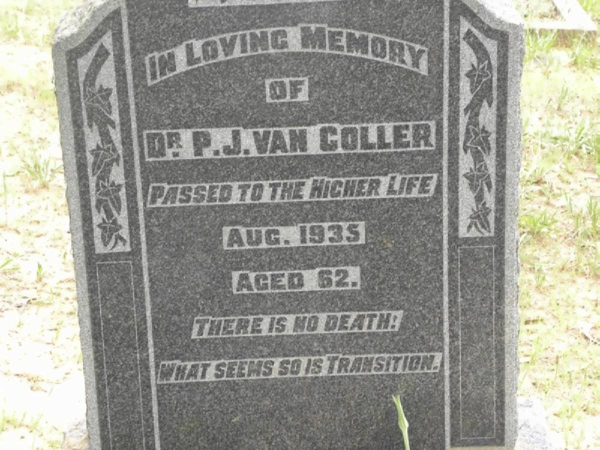 COLLER P.J., van -1935