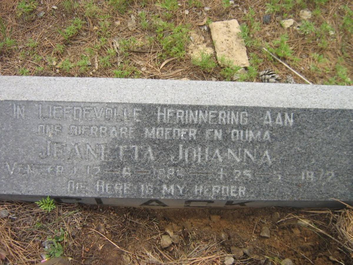 CLACK Jeanetta Johanna nee VENTER 1888-1972