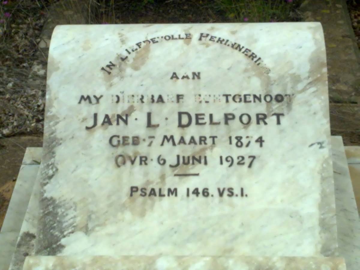 DELPORT Jan L. 1874-1927