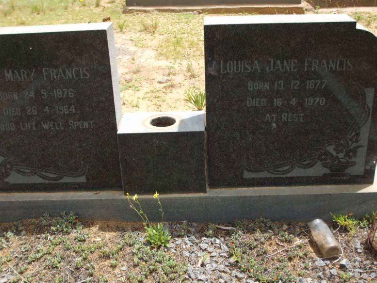 FRANCIS Mary 1876-1964 :: FRANCIS Louisa Jane 1877-1970