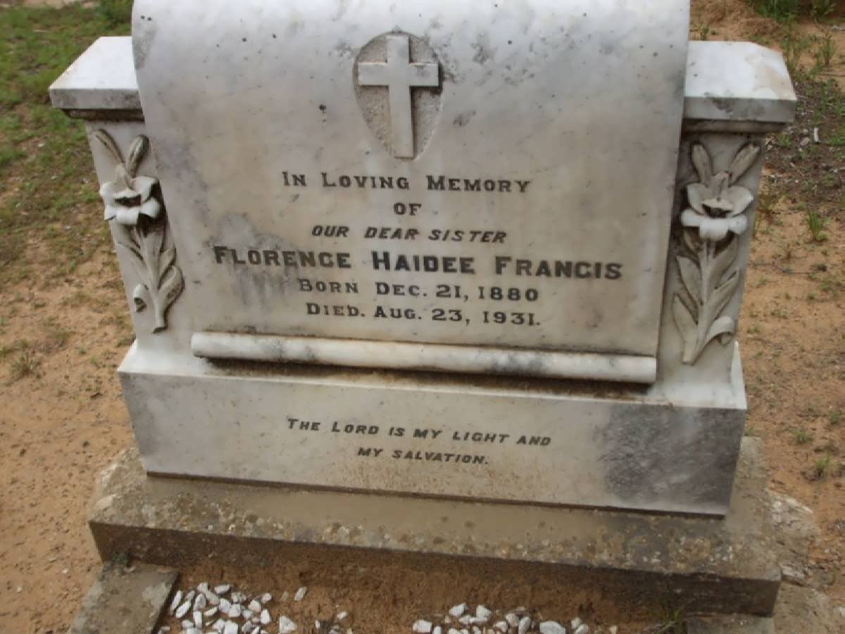 FRANCIS Florence Haidee 1880-1931