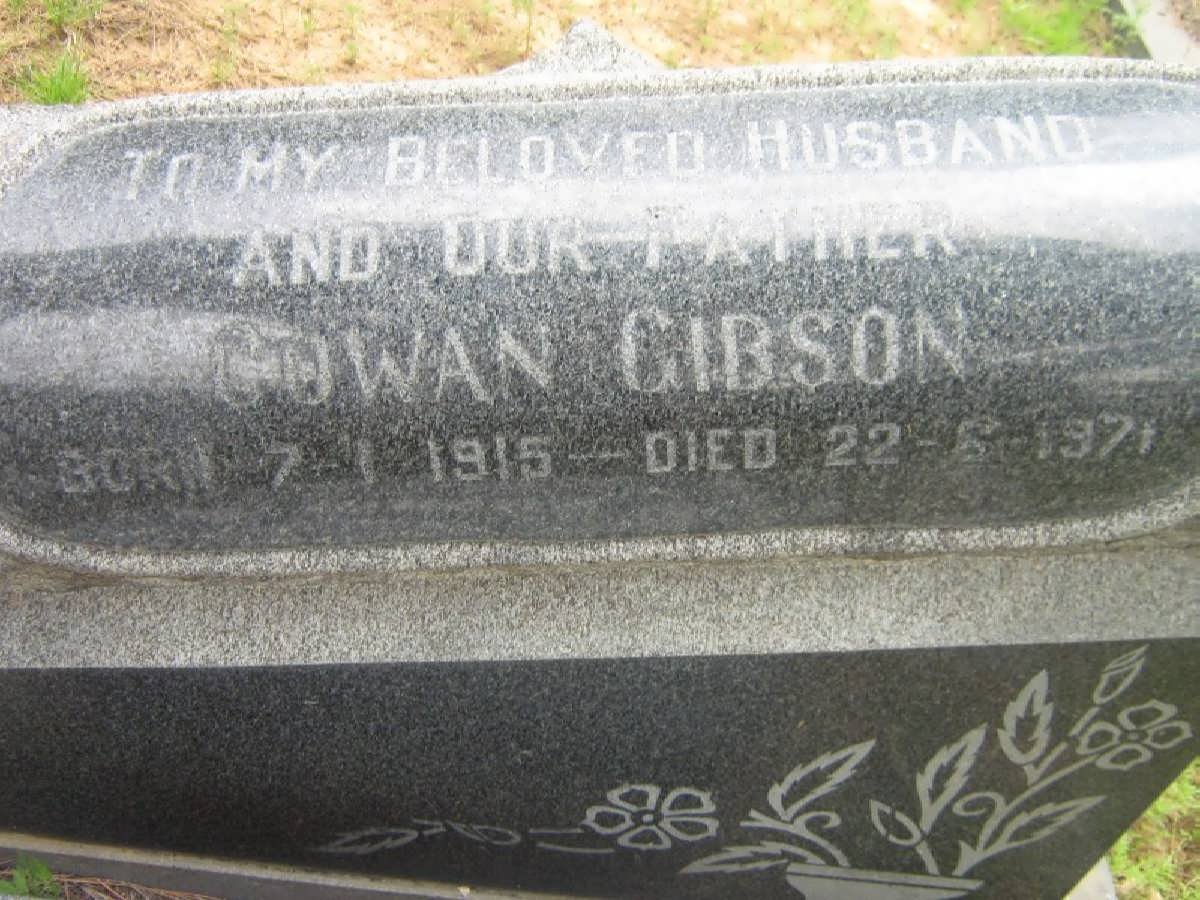 GIBSON Cowan 1915-1971