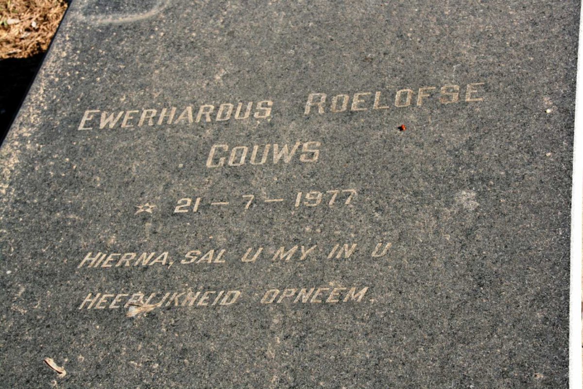 GOUWS Ewerhardus Roelofse -1977