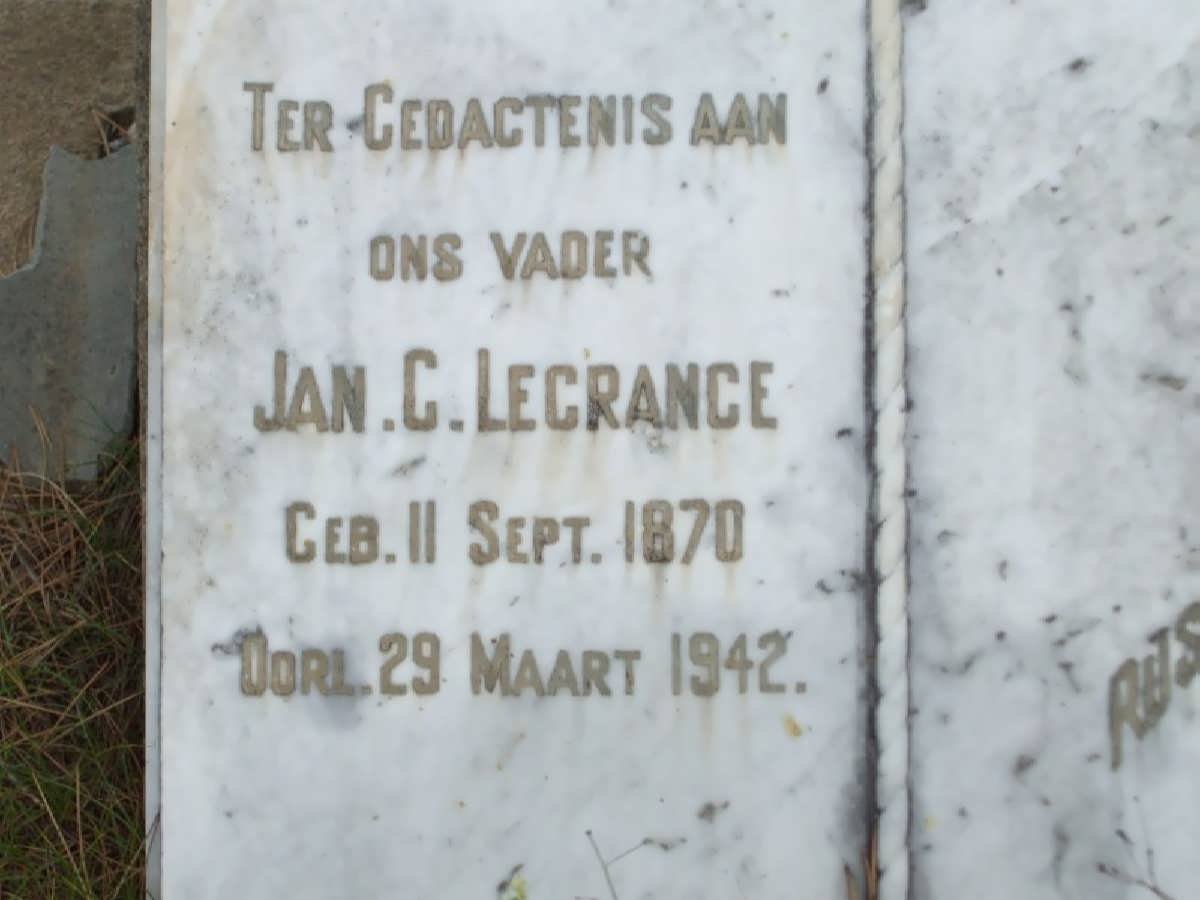 GRANGE Jan C., le 1870-1942