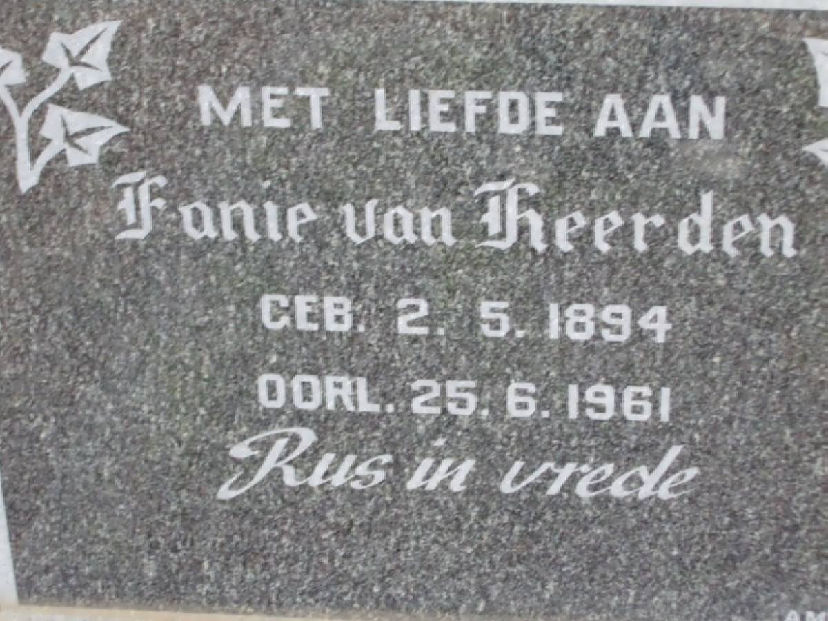 HEERDEN Fanie, van 1894-1961