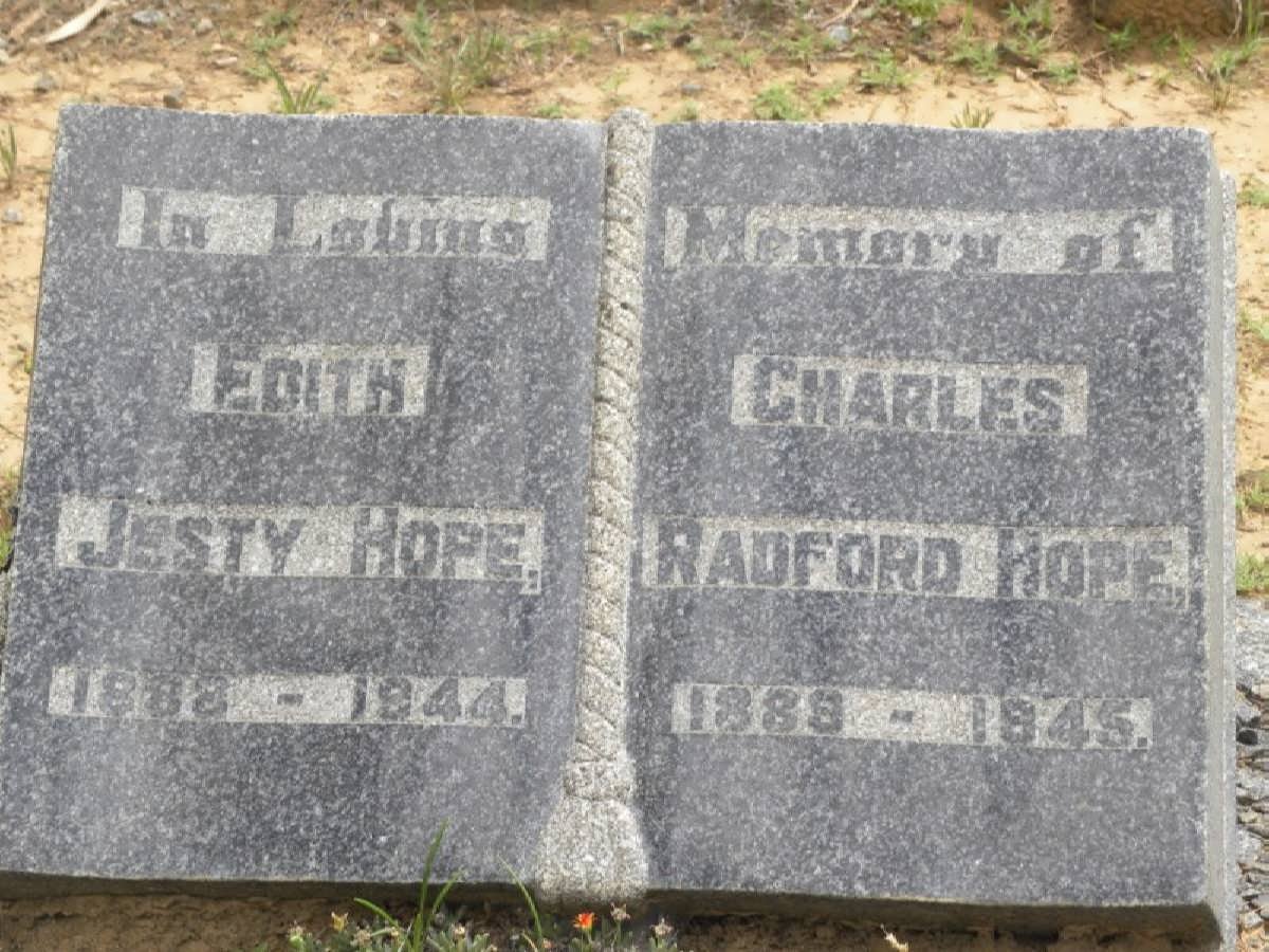 HOPE Charles Radford 1888-1945 &amp; Edith Jesty 1888-1944