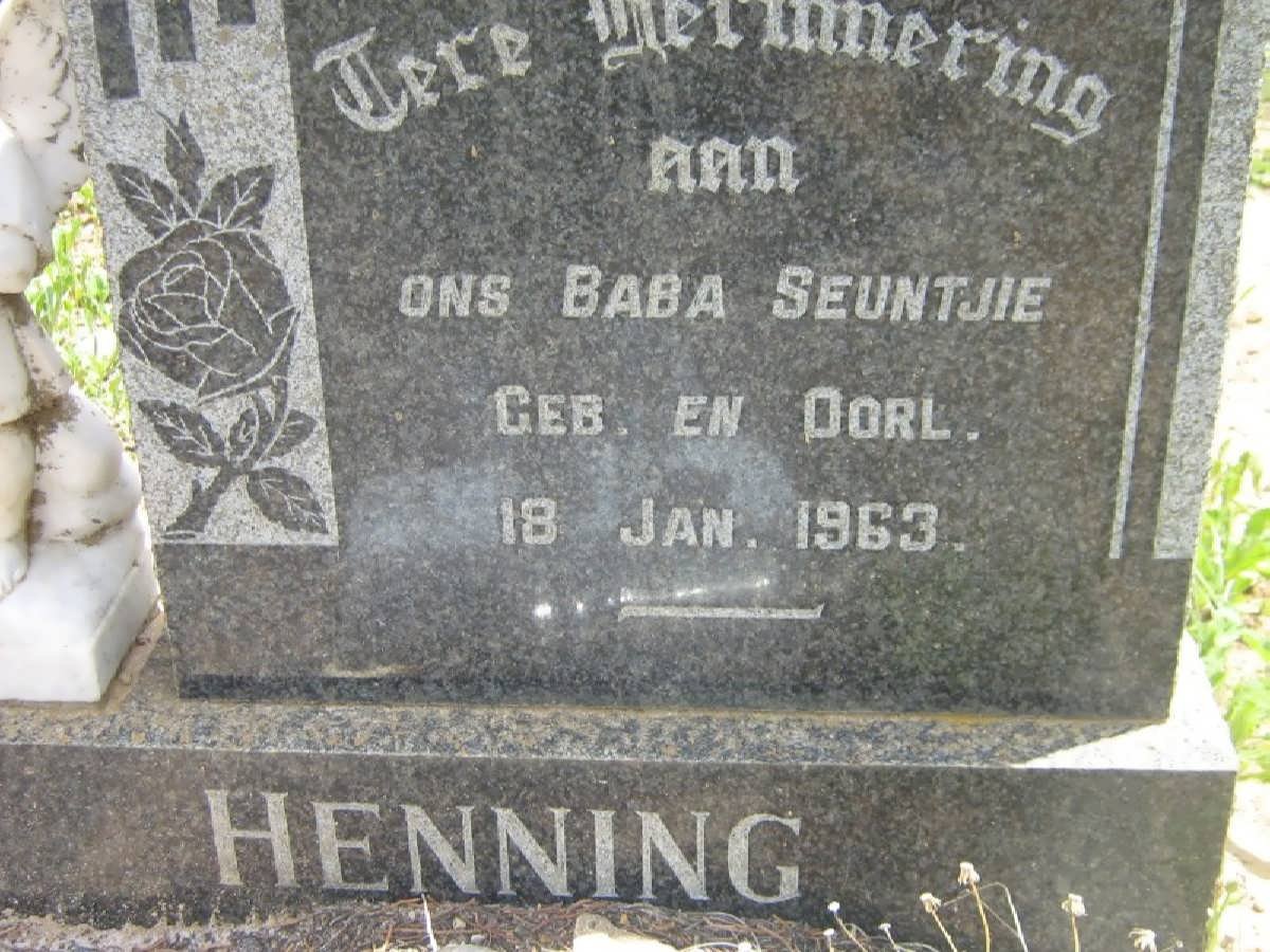 HENNING Baba Seuntjie 1963-1963