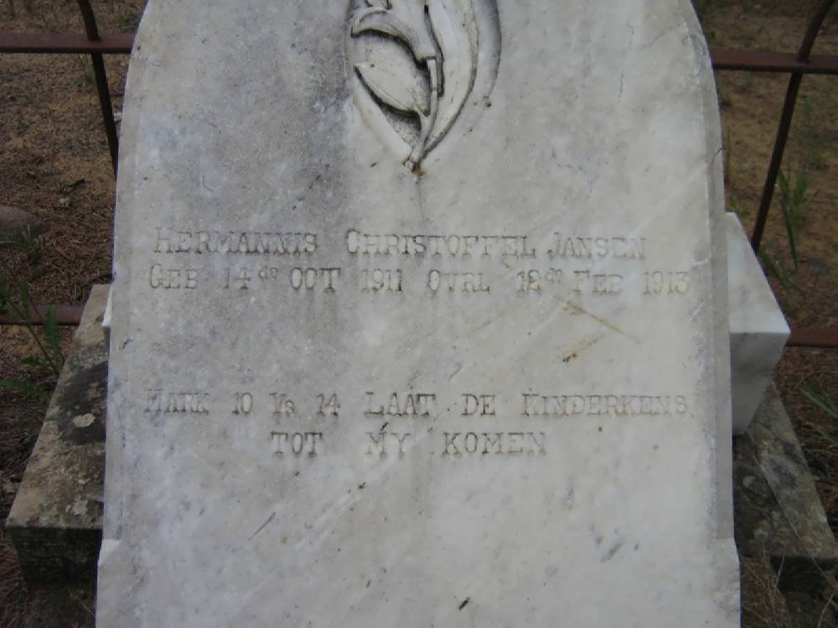 JANSEN Hermanus Christoffel 1911-1913