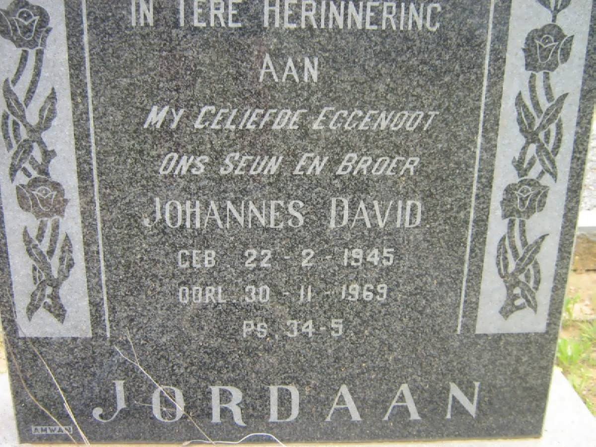 JORDAAN Johannes David 1945-1969
