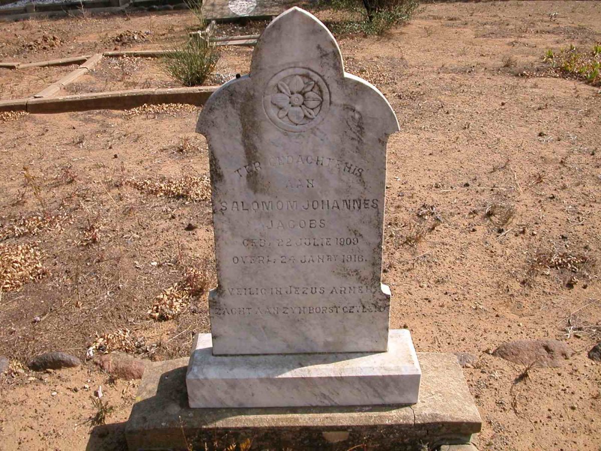JACOBS Salomon Johannes 1909-1916