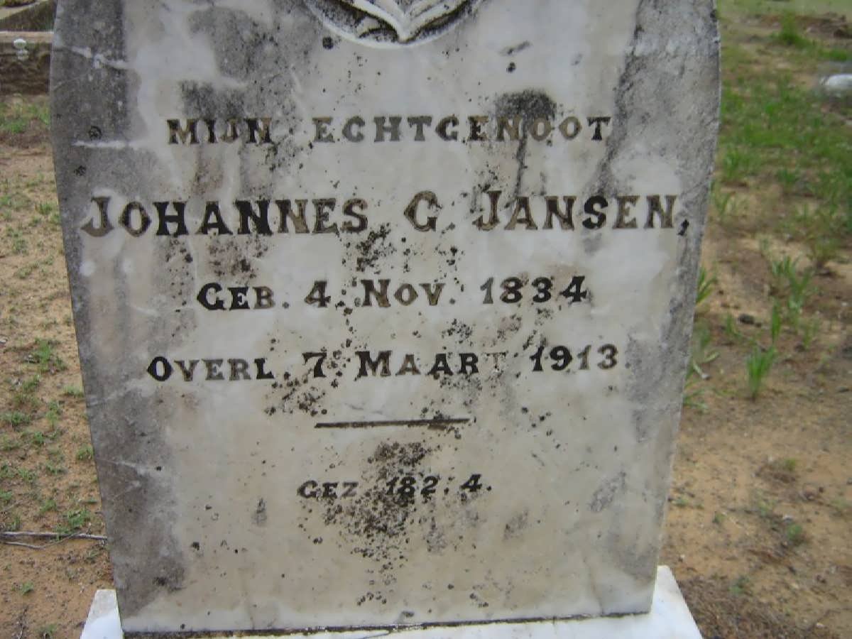 JANSEN Johannes G. 1834-1913