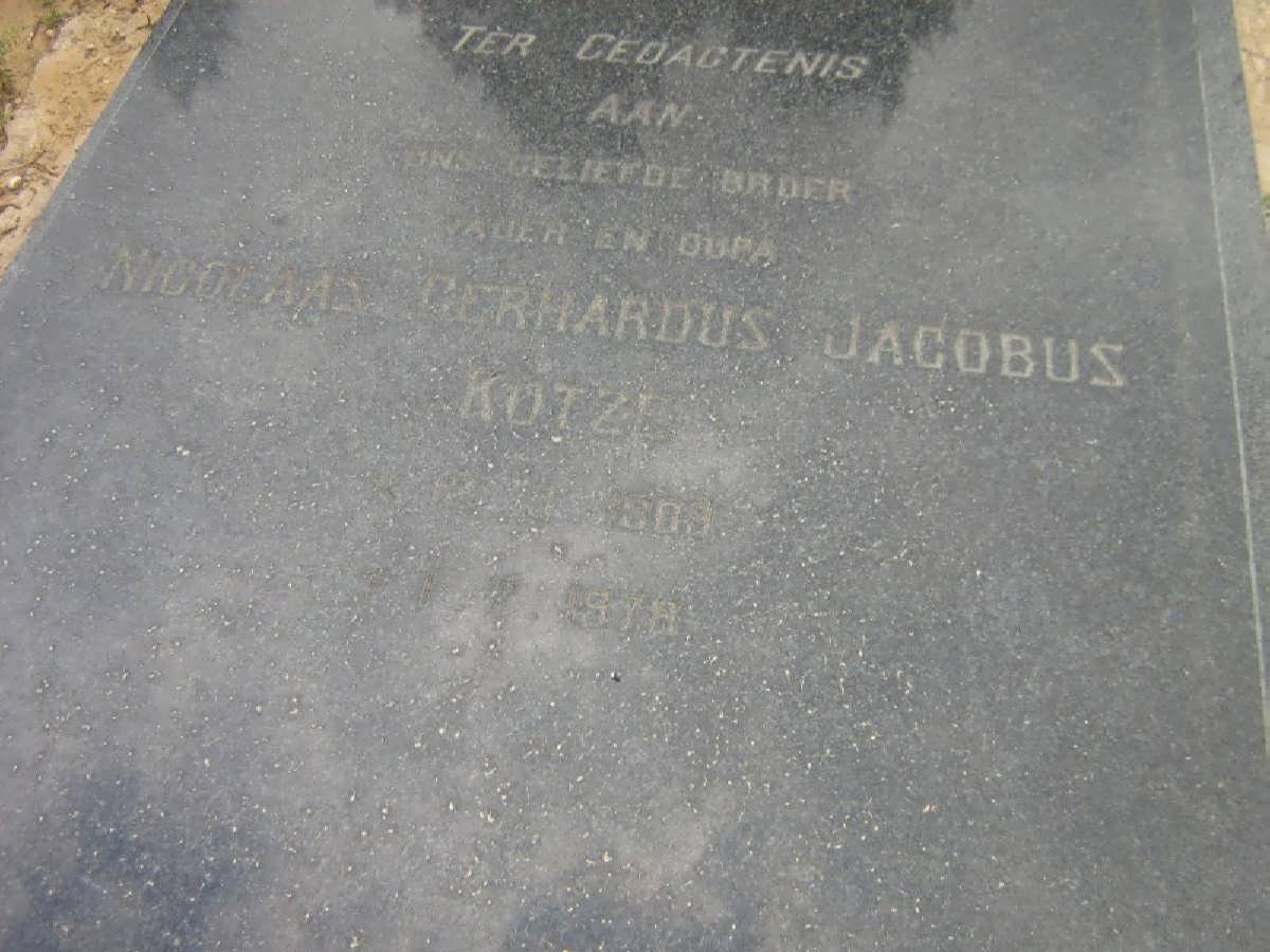 KOTZE Nicolaas Gerhardus Jacobus 1909-1978