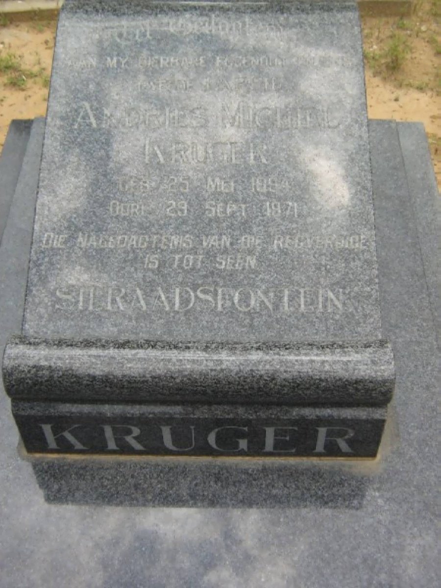KRUGER Andries Michiel 1894-1971