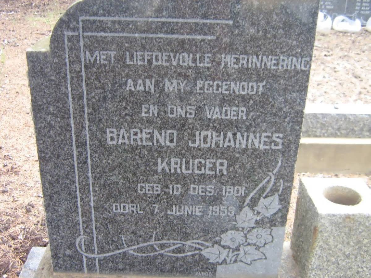KRUGER Barend Johannes 1901-1959
