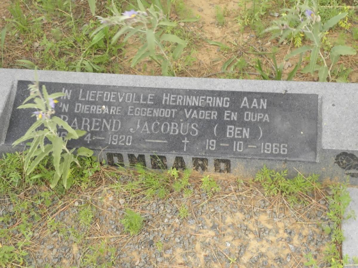 LOMBARD Barend Jacobus 1920-1966