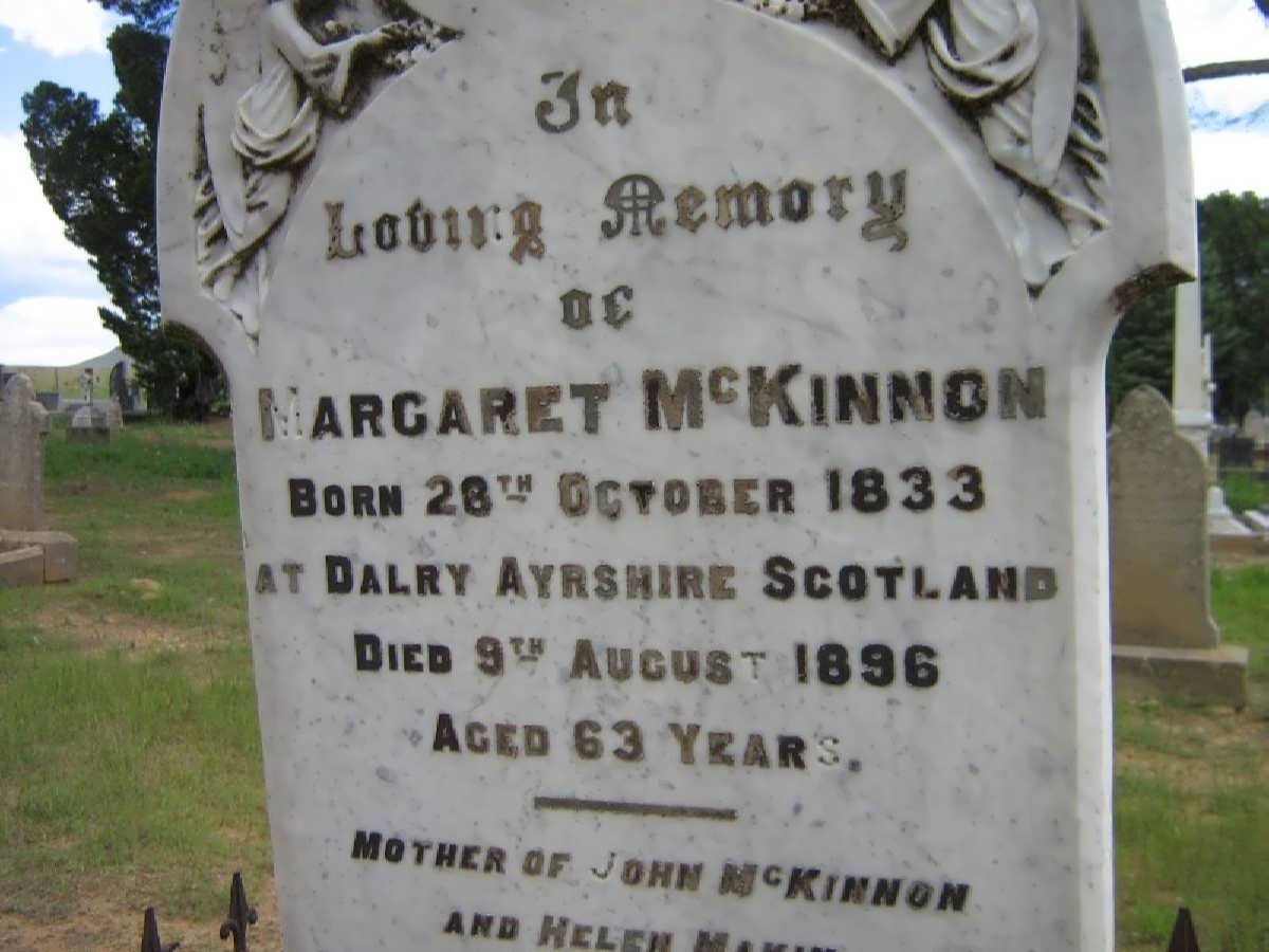 McKINNON Margaret 1833-1896