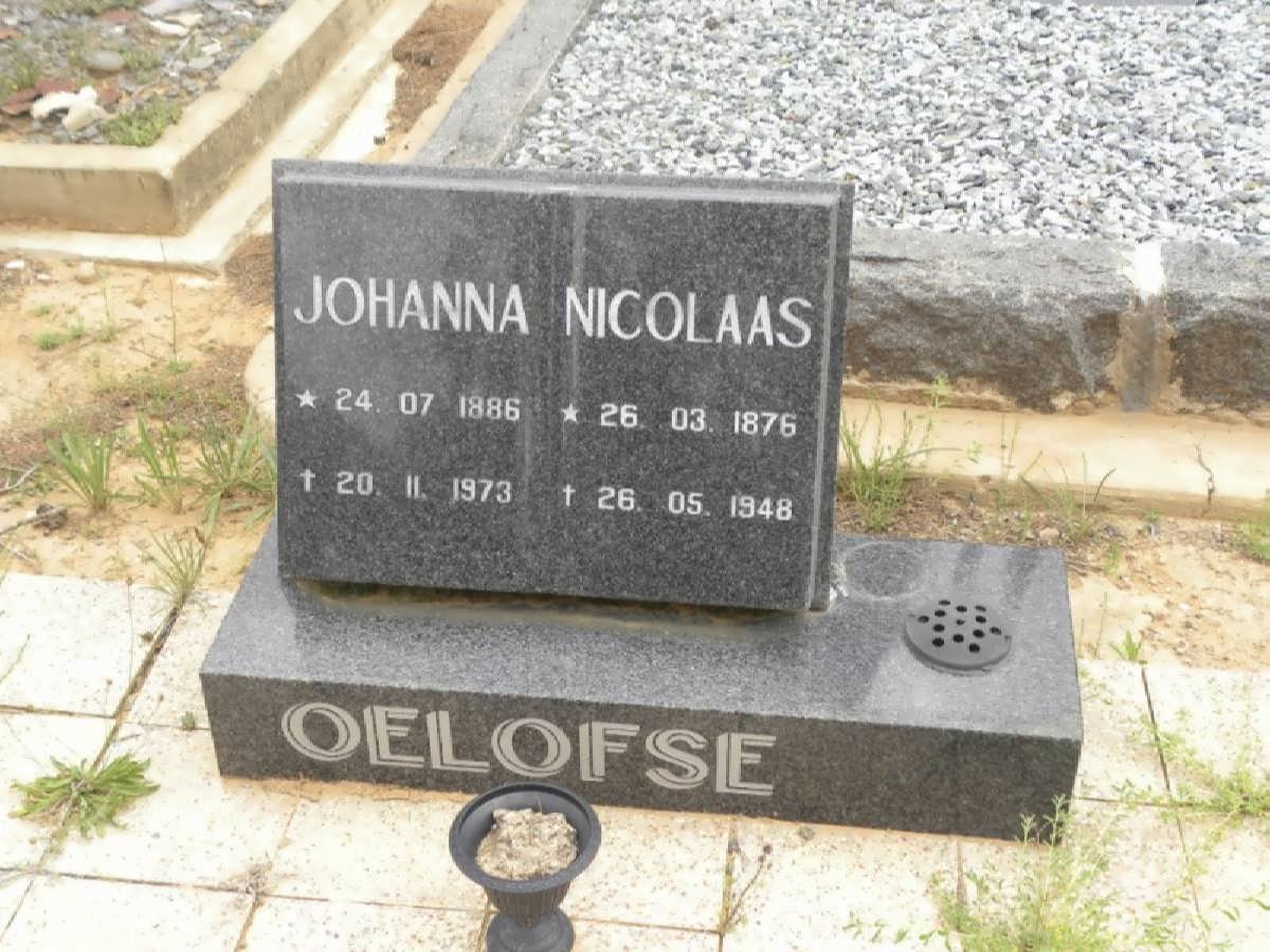 OELOFSE Nicolaas 1876-1948 &amp; Johanna 1886-1973
