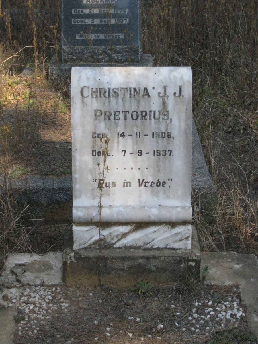 PRETORIUS Christina J.J. 1908-1937