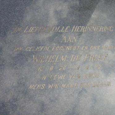PREEZ Wilhelm, du 1926-1972