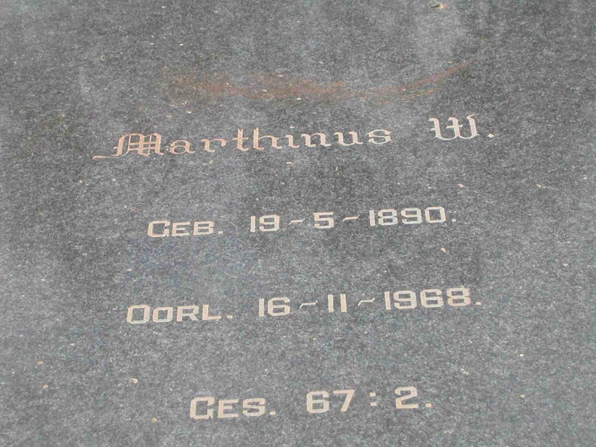 PRETORIUS Marthinus W. 1890-1968