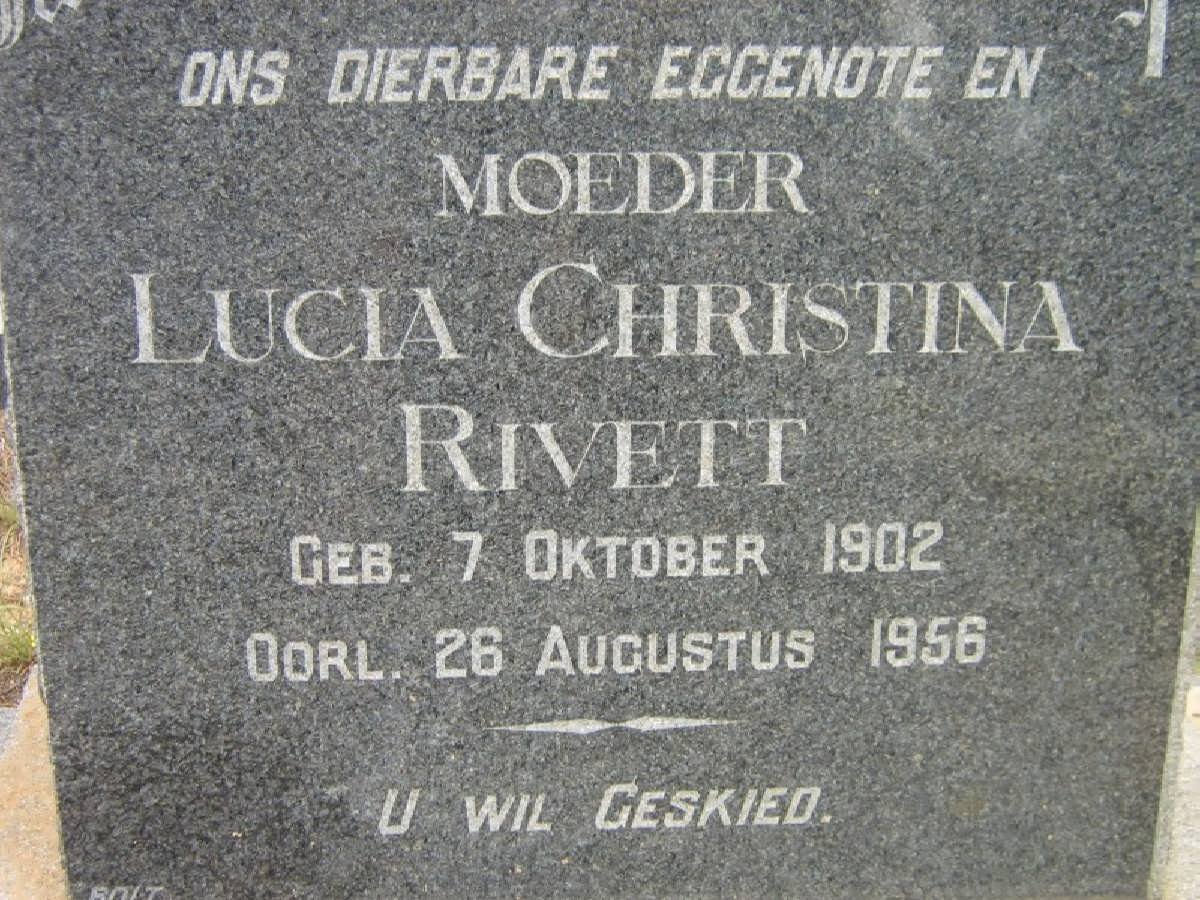 RIVETT Lucia Christina 1902-1956