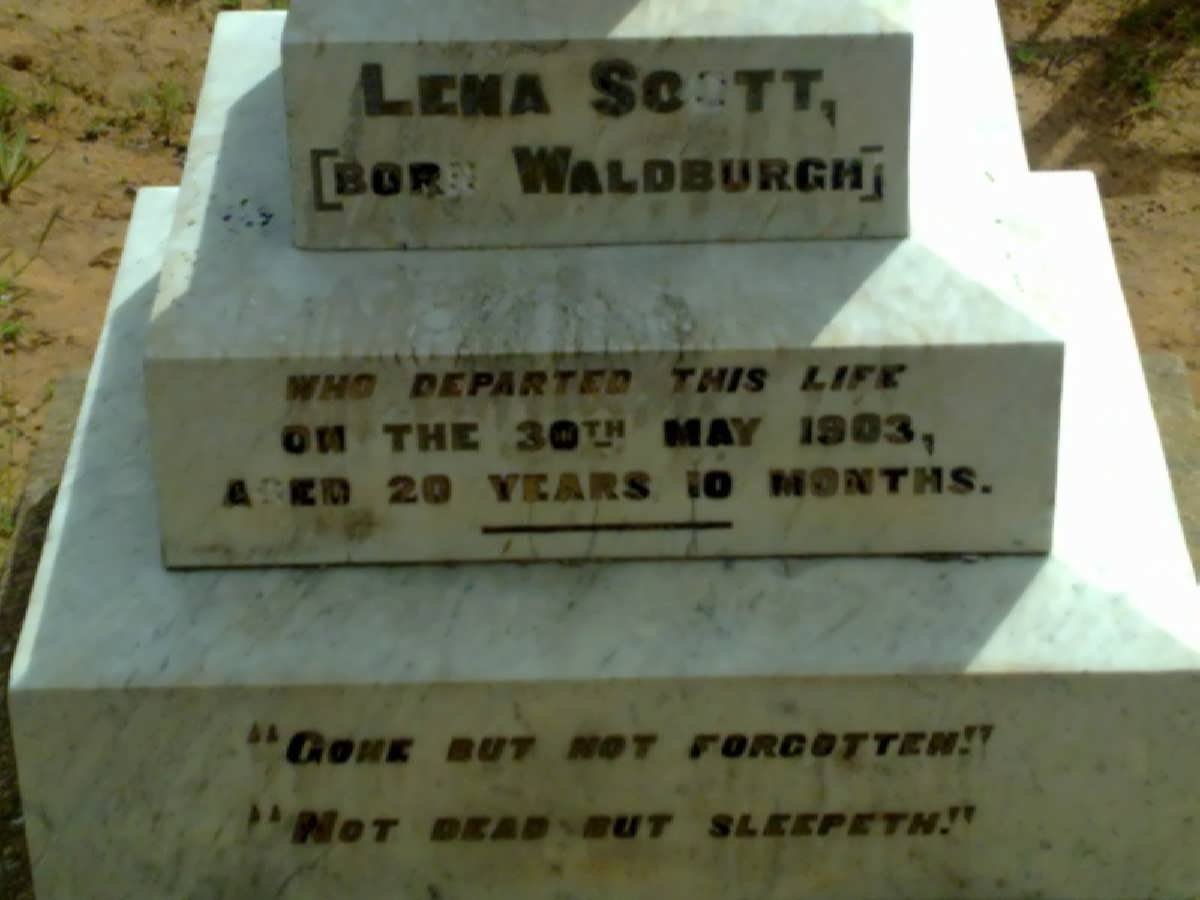 SCOTT Lena nee WALDBURGH -1903