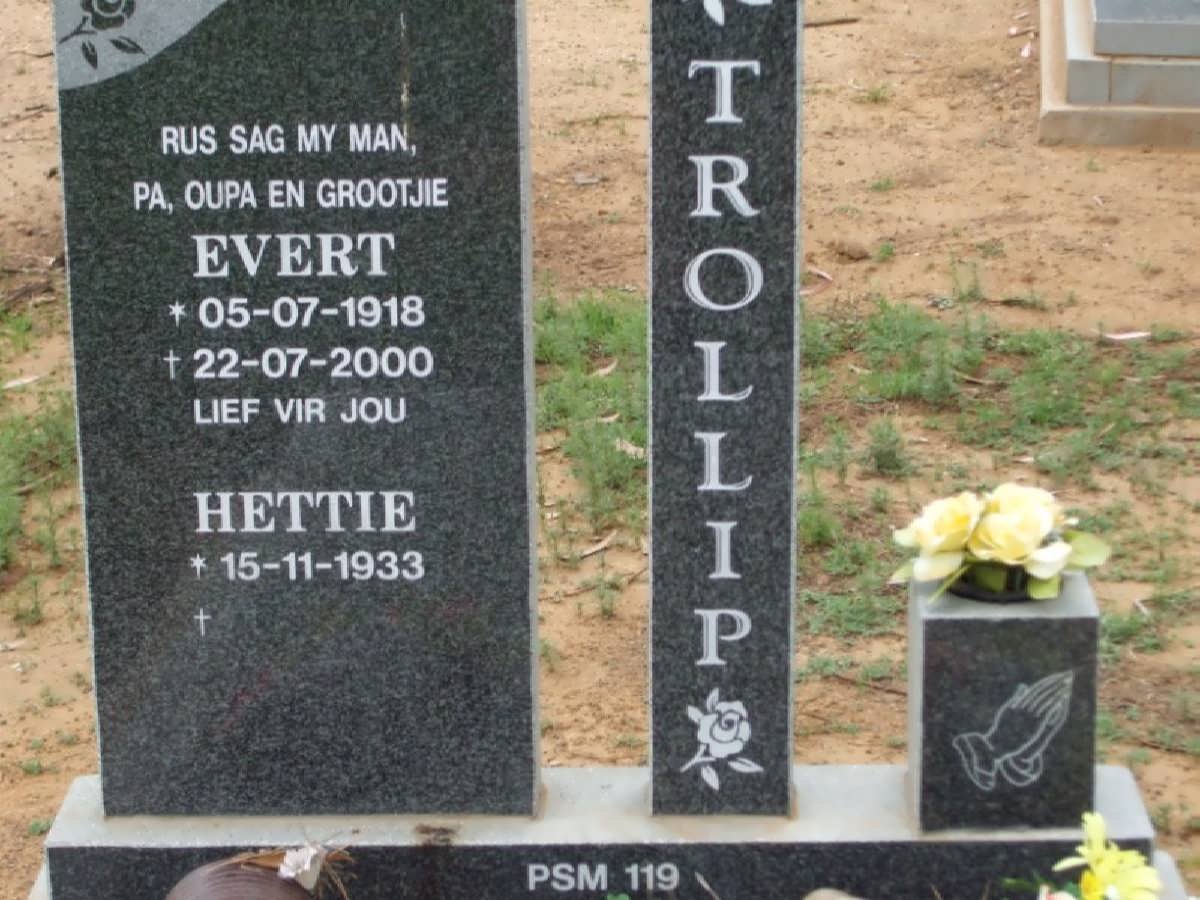 TROLLIP Evert 1918-2000 &amp; Hettie 1933-