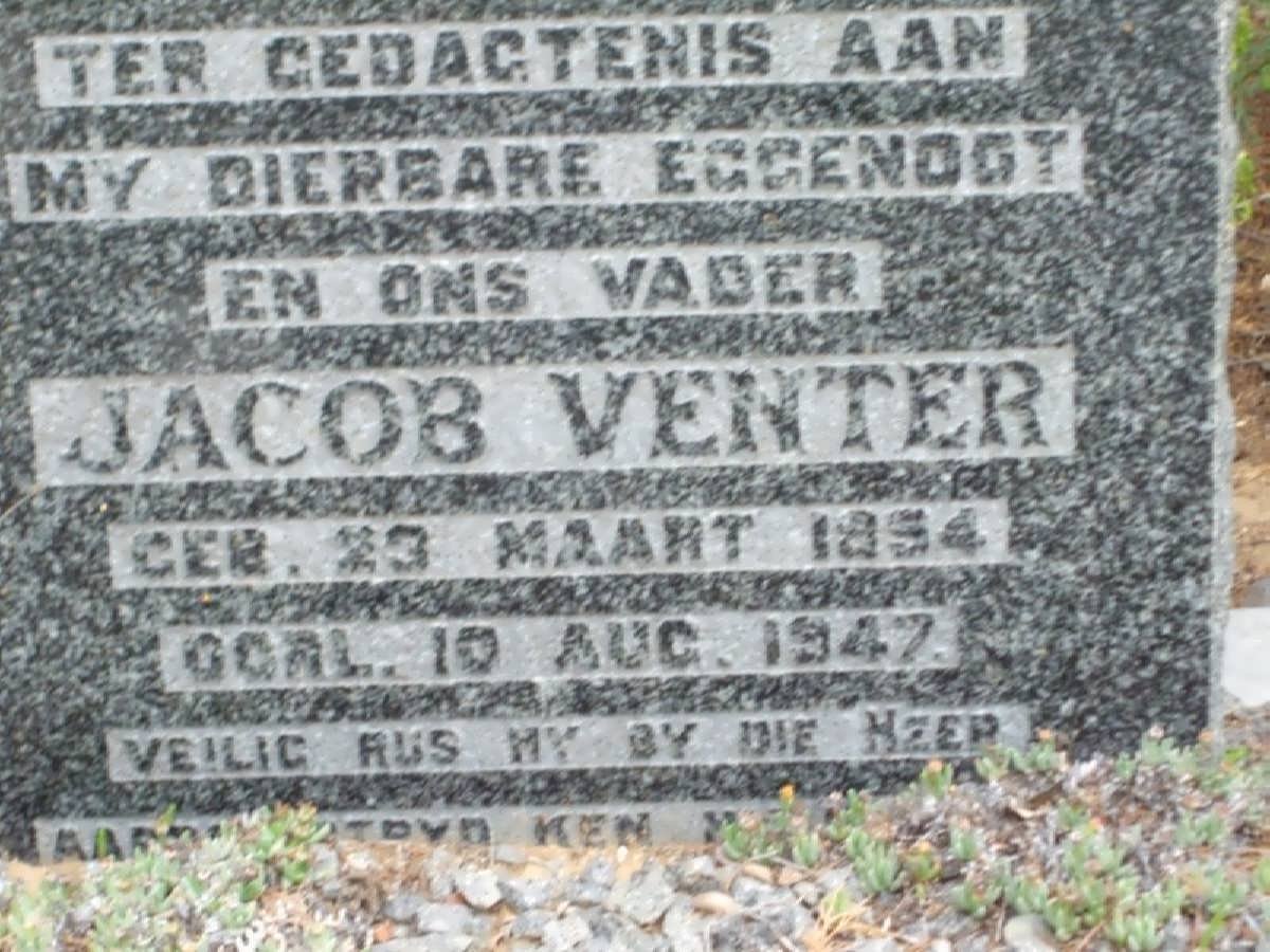 VENTER Jacob 1854-1947