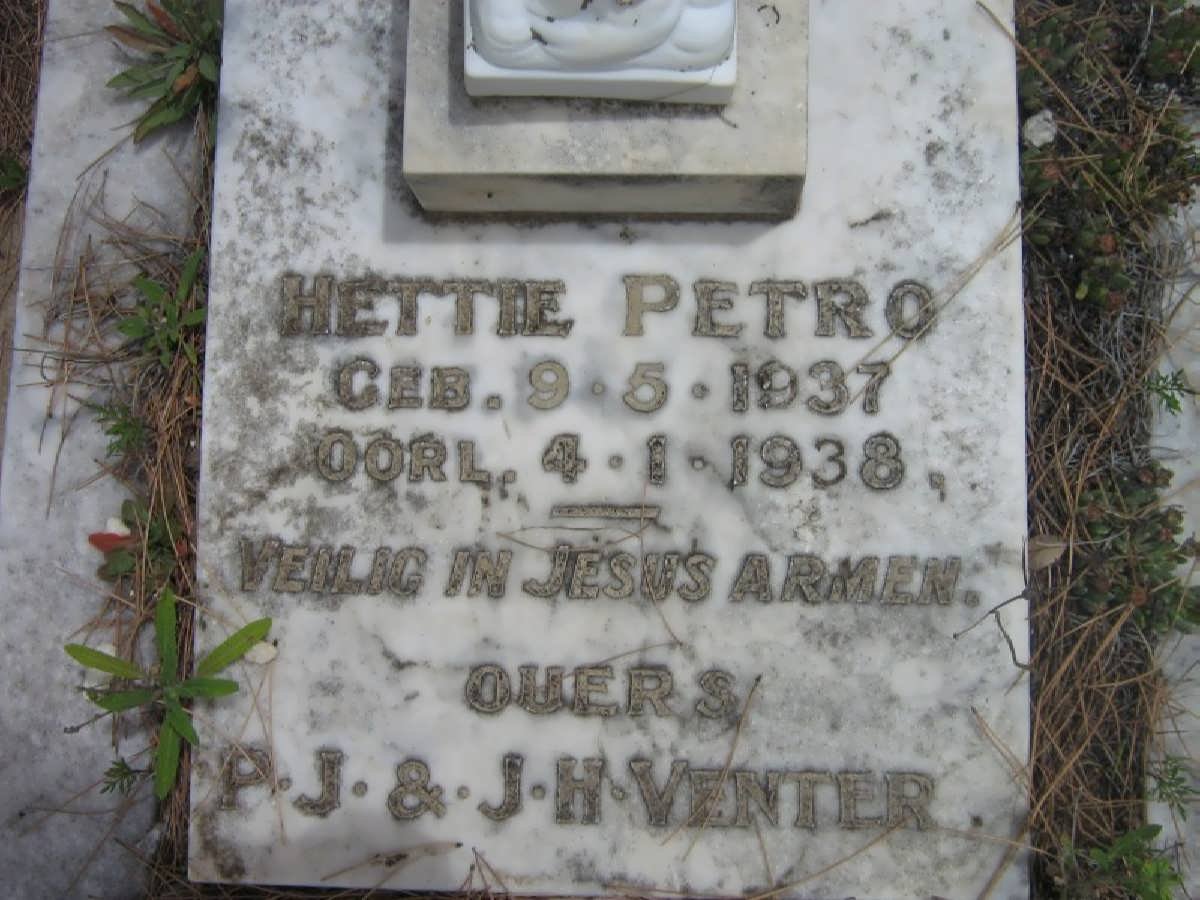 VENTER Hettie Petro 1937-1938
