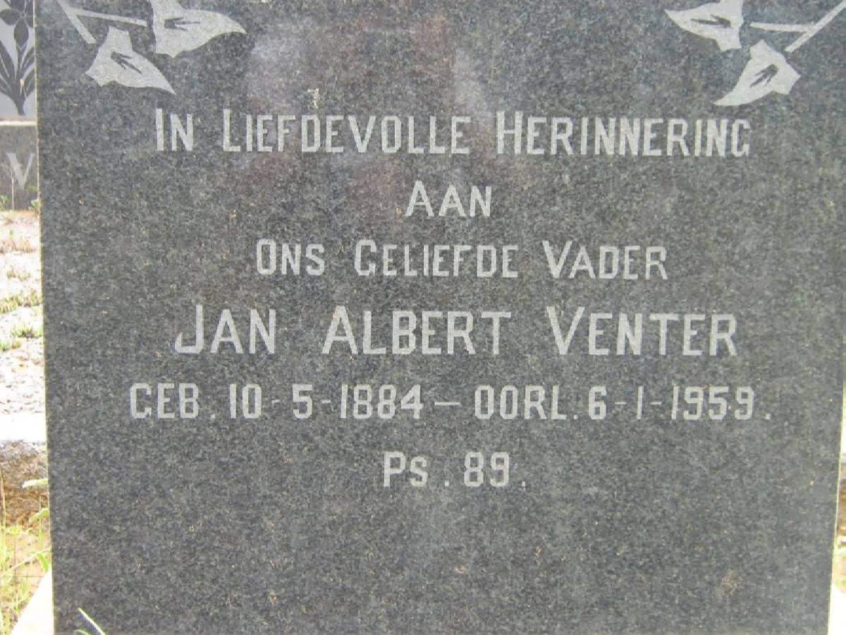 VENTER Jan Albert 1884-1959