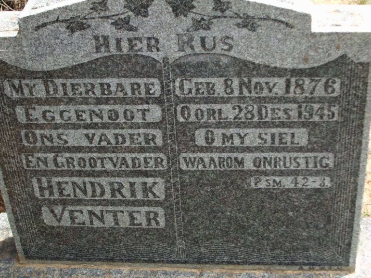 VENTER Hendrik 1876-1945