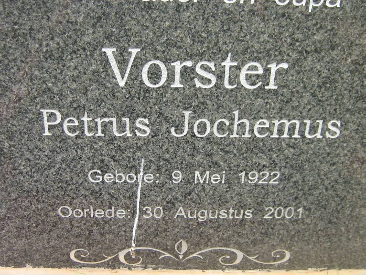VORSTER Petrus Jochemus 1922-2001