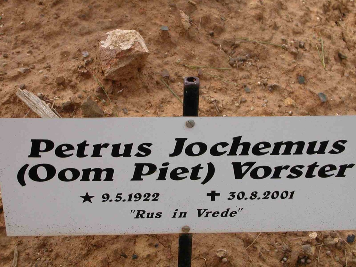 VORSTER Petrus Jochemus 1922-2001