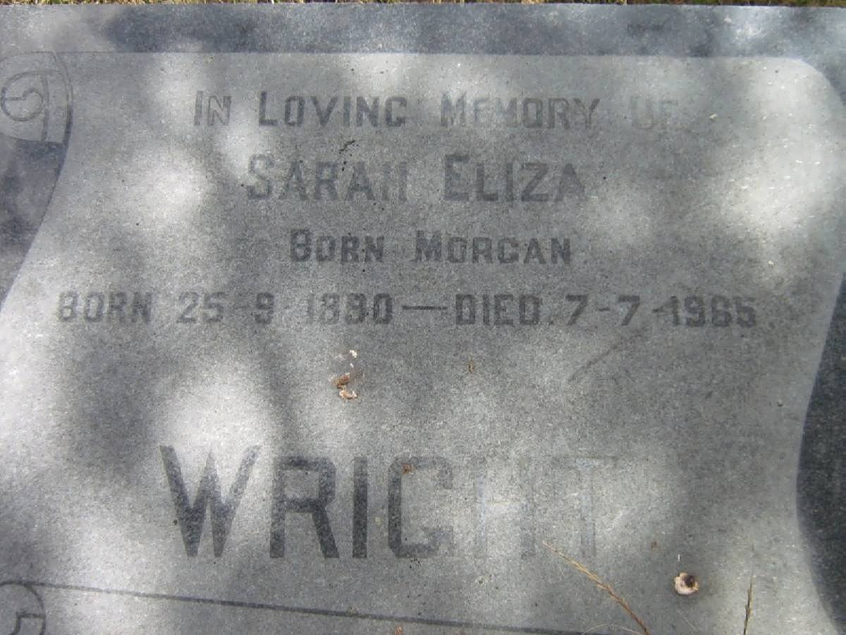WRIGHT Sarah Eliza nee MORGAN 1890-1985.JPG