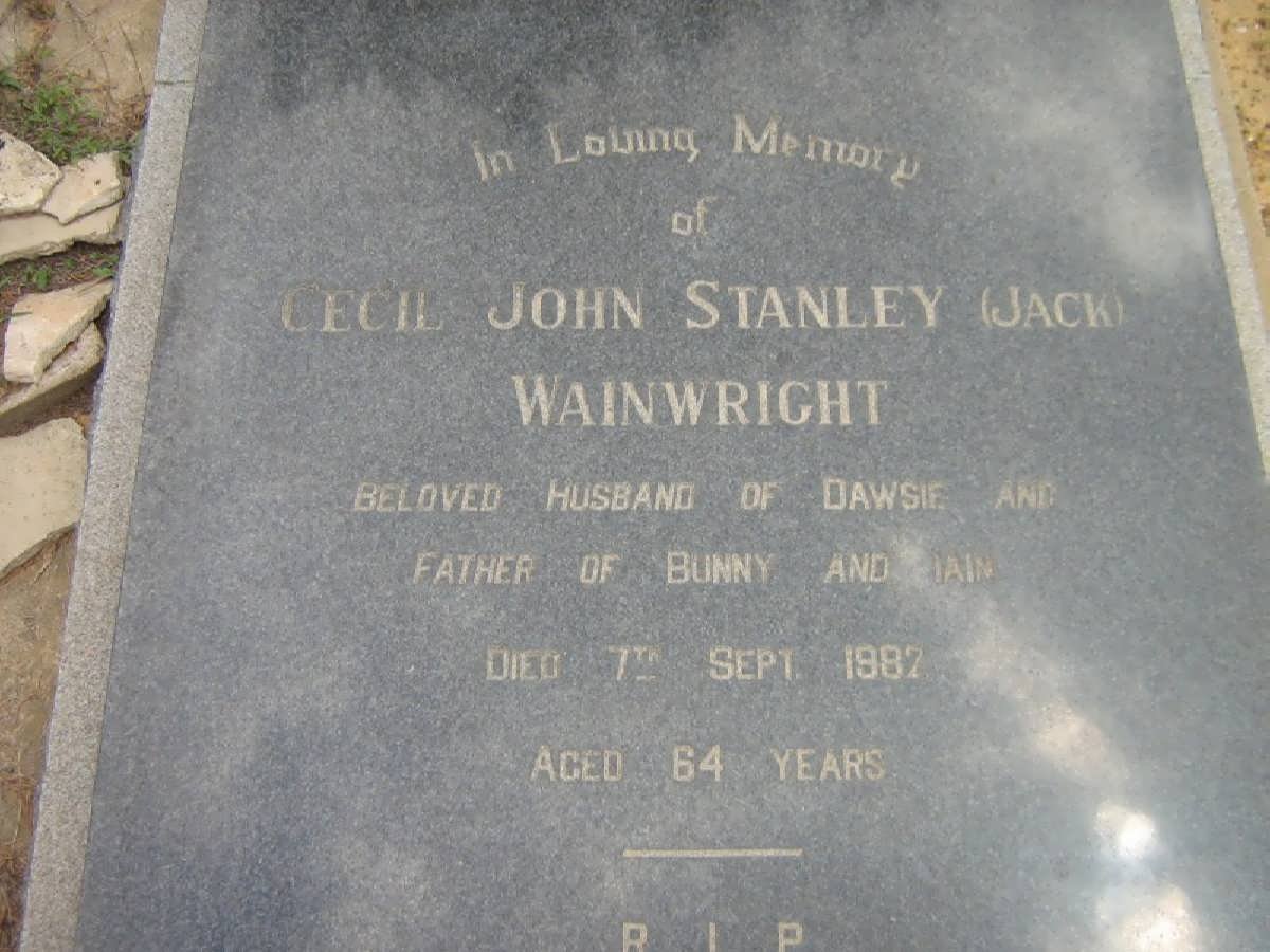 WAINWRIGHT Cecil John Stanley -1982